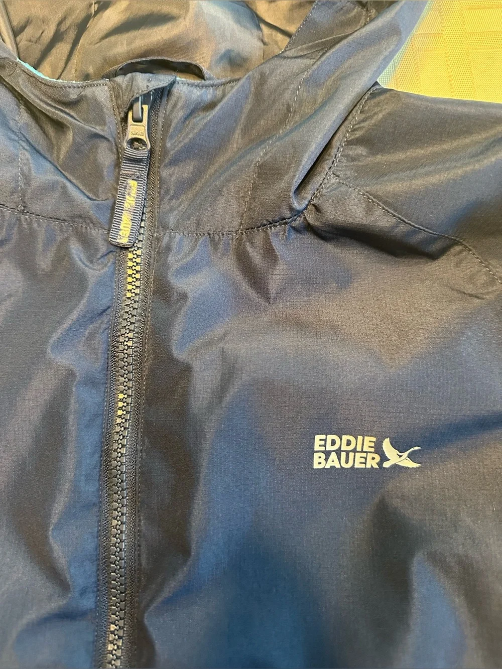 Eddie Bauer Kids Blue Rain Coat Wind Breaker Jacket Size Large L (14/16)